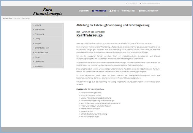 Finanzierung und Leasing für PKW, LKW, Anhänger & Auflieger - www.euro-finanzkonzepte.de